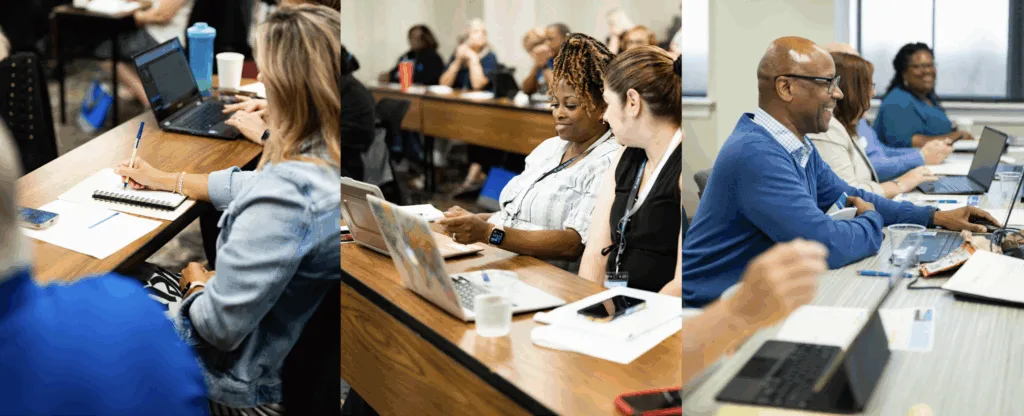 KHM Travel Agents working on laptops